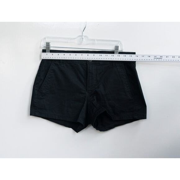 Express Mid Rise Shortie Shorts Women Size 4 Black Chino Casual Summer - Picture 2 of 6